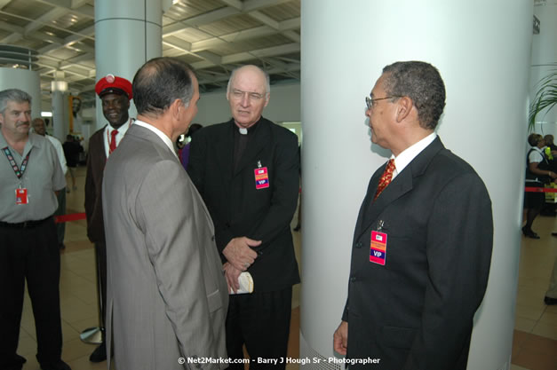 MBJ Airports Limited Welcomes WestJet Airlines - Inaugural Scheduled Service From Toronto Pearsons International Airport - Monday, December 10, 2007 - Sangster International Airport - MBJ Airports Limited, Montego Bay, Jamaica W.I. - Photographs by Net2Market.com - Barry J. Hough Sr, Photographer - Negril Travel Guide, Negril Jamaica WI - http://www.negriltravelguide.com - info@negriltravelguide.com...!