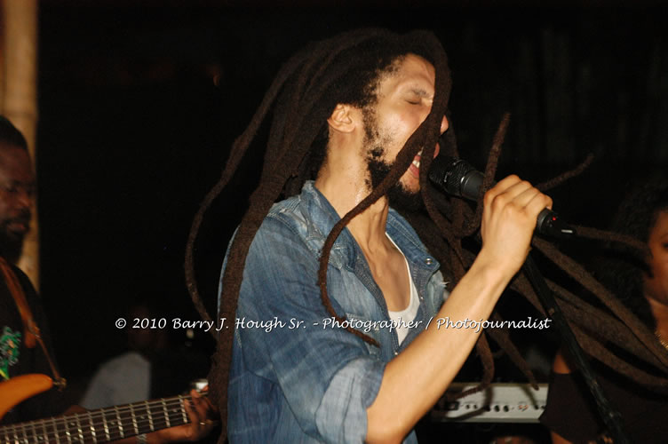 Julian Marley - Grammy Nominee & Son of the Legend Bob Marley - Live in Concert - Also featuring Ras Noble, Power Drill, Iron Head, & Robin Banks - Backing Band Roots Warrior, plus DJ Gemini @ One Love Reggae Concerts Series 09/10 @ Negril Escape Resort & Spa, February 2, 2010, One Love Drive, West End, Negril, Westmoreland, Jamaica W.I. - Photographs by Net2Market.com - Barry J. Hough Sr, Photographer/Photojournalist - The Negril Travel Guide - Negril's and Jamaica's Number One Concert Photography Web Site with over 40,000 Jamaican Concert photographs Published -  Negril Travel Guide, Negril Jamaica WI - http://www.negriltravelguide.com - info@negriltravelguide.com...!