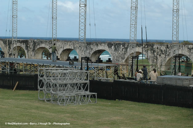 The Aqueduct Venue Under Construction - Thursday, January 18th - 10th Anniversary - Air Jamaica Jazz & Blues Festival 2007 - The Art of Music - Tuesday, January 23 - Saturday, January 27, 2007, The Aqueduct on Rose Hall, Montego Bay, Jamaica - Negril Travel Guide, Negril Jamaica WI - http://www.negriltravelguide.com - info@negriltravelguide.com...!