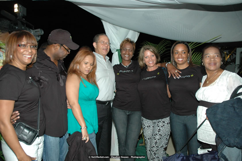 The Hon. Orette Bruce Goldwin, M.P., Prime Minister of Jamaica, Minister of Tourism, Hon. Edmund Bartlett, and Director of Tourism, Basil Smith at the Air Jamaica Jazz and Blues Festival 2008 The Art of Music - Thrusday, January 24, 2008 - Air Jamaica Jazz & Blues 2008 The Art of Music venue at the Aqaueduct on Rose Hall Resort & Counrty Club, Montego Bay, St. James, Jamaica W.I. - Thursday, January 24 - Saturday, January 26, 2008 - Photographs by Net2Market.com - Claudine Housen & Barry J. Hough Sr, Photographers - Negril Travel Guide, Negril Jamaica WI - http://www.negriltravelguide.com - info@negriltravelguide.com...!