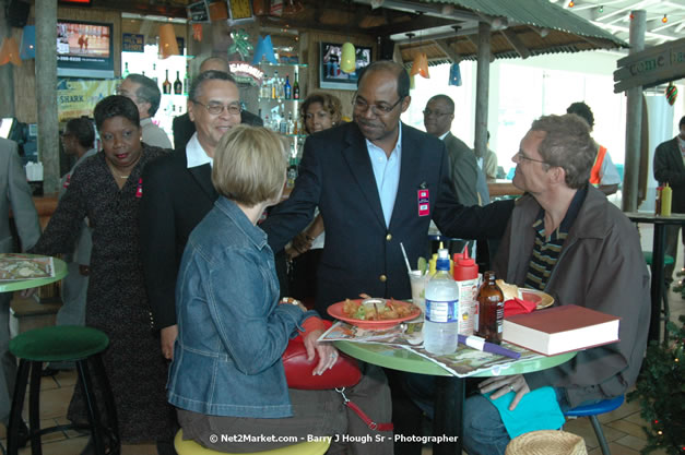 Minister of Tourism, Hon. Edmund Bartlett - Director of Tourism, Basil Smith, and Mayor of Montego Bay, Councillor Charles Sinclair Launch of Winter Tourism Season at Sangster International Airport, Saturday, December 15, 2007 - Sangster International Airport - MBJ Airports Limited, Montego Bay, Jamaica W.I. - Photographs by Net2Market.com - Barry J. Hough Sr, Photographer - Negril Travel Guide, Negril Jamaica WI - http://www.negriltravelguide.com - info@negriltravelguide.com...!