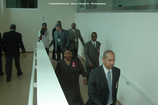 Minister of Tourism, Hon. Edmund Bartlett - Director of Tourism, Basil Smith, and Mayor of Montego Bay, Councillor Charles Sinclair Launch of Winter Tourism Season at Sangster International Airport, Saturday, December 15, 2007 - Sangster International Airport - MBJ Airports Limited, Montego Bay, Jamaica W.I. - Photographs by Net2Market.com - Barry J. Hough Sr, Photographer - Negril Travel Guide, Negril Jamaica WI - http://www.negriltravelguide.com - info@negriltravelguide.com...!