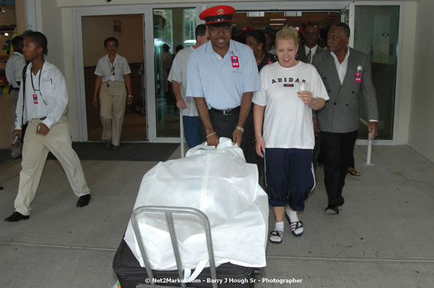 Minister of Tourism, Hon. Edmund Bartlett - Director of Tourism, Basil Smith, and Mayor of Montego Bay, Councillor Charles Sinclair Launch of Winter Tourism Season at Sangster International Airport, Saturday, December 15, 2007 - Sangster International Airport - MBJ Airports Limited, Montego Bay, Jamaica W.I. - Photographs by Net2Market.com - Barry J. Hough Sr, Photographer - Negril Travel Guide, Negril Jamaica WI - http://www.negriltravelguide.com - info@negriltravelguide.com...!