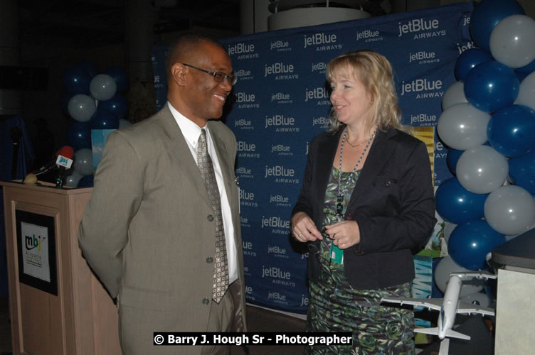 JetBue Airways' Inaugural Air Service between Sangster International Airport, Montego Bay and John F. Kennedy Airport, New York at MBJ Airports Sangster International Airport, Montego Bay, St. James, Jamaica - Thursday, May 21, 2009 - Photographs by Net2Market.com - Barry J. Hough Sr, Photographer/Photojournalist - Negril Travel Guide, Negril Jamaica WI - http://www.negriltravelguide.com - info@negriltravelguide.com...!