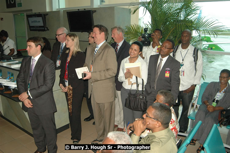 JetBue Airways' Inaugural Air Service between Sangster International Airport, Montego Bay and John F. Kennedy Airport, New York at MBJ Airports Sangster International Airport, Montego Bay, St. James, Jamaica - Thursday, May 21, 2009 - Photographs by Net2Market.com - Barry J. Hough Sr, Photographer/Photojournalist - Negril Travel Guide, Negril Jamaica WI - http://www.negriltravelguide.com - info@negriltravelguide.com...!