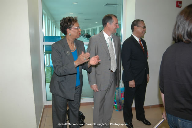 MBJ Airports Limited Welcomes WestJet Airlines - Inaugural Scheduled Service From Toronto Pearsons International Airport - Monday, December 10, 2007 - Sangster International Airport - MBJ Airports Limited, Montego Bay, Jamaica W.I. - Photographs by Net2Market.com - Barry J. Hough Sr, Photographer - Negril Travel Guide, Negril Jamaica WI - http://www.negriltravelguide.com - info@negriltravelguide.com...!