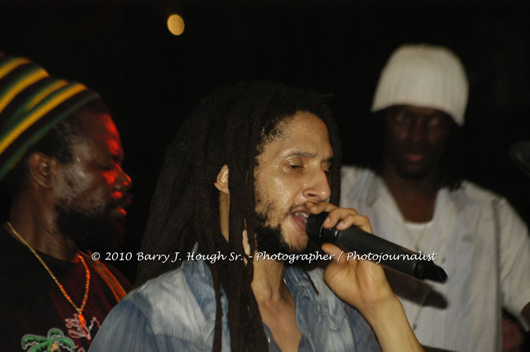 Julian Marley - Grammy Nominee & Son of the Legend Bob Marley - Live in Concert - Also featuring Ras Noble, Power Drill, Iron Head, & Robin Banks - Backing Band Roots Warrior, plus DJ Gemini @ One Love Reggae Concerts Series 09/10 @ Negril Escape Resort & Spa, February 2, 2010, One Love Drive, West End, Negril, Westmoreland, Jamaica W.I. - Photographs by Net2Market.com - Barry J. Hough Sr, Photographer/Photojournalist - The Negril Travel Guide - Negril's and Jamaica's Number One Concert Photography Web Site with over 40,000 Jamaican Concert photographs Published -  Negril Travel Guide, Negril Jamaica WI - http://www.negriltravelguide.com - info@negriltravelguide.com...!