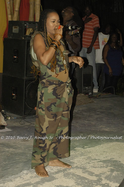 Queen Ifrica - Live In Concert - One Love Reggae Concert Series 09/10 @ Negril Escape Resort and Spa, January 5, 2010, One Love Drive, West End, Negril, Westmoreland, Jamaica W.I. - Photographs by Net2Market.com - Barry J. Hough Sr, Photographer/Photojournalist - Negril Travel Guide, Negril Jamaica WI - http://www.negriltravelguide.com - info@negriltravelguide.com...!