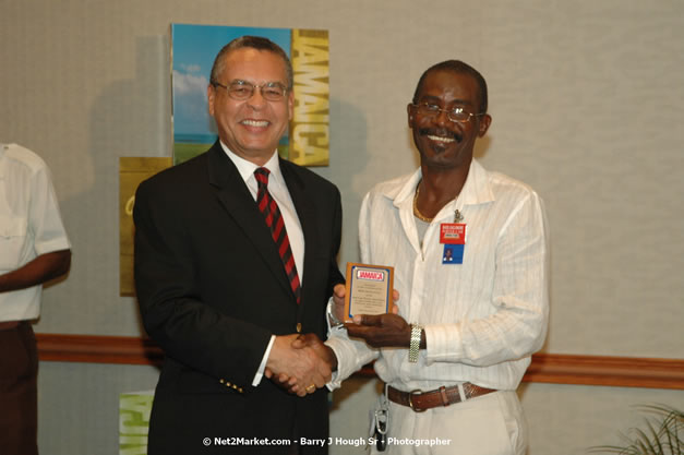 Red Cap Porters Awards - Minister of Tourism, Hon. Edmund Bartlett - Director of Tourism, Basil Smith - Friday, December 14, 2007 - Holiday Inn Sunspree, Montego Bay, Jamaica W.I. - Photographs by Net2Market.com - Barry J. Hough Sr, Photographer - Negril Travel Guide, Negril Jamaica WI - http://www.negriltravelguide.com - info@negriltravelguide.com...!