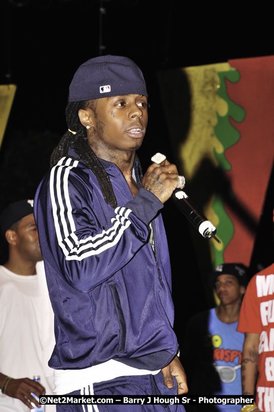 Lil Wayne @ Reggae Sumfest 2008 International Night 2, Catherine Hall, Montego Bay - Saturday, July 19, 2008 - Reggae Sumfest 2008 July 13 - July 19, 2008 - Photographs by Net2Market.com - Barry J. Hough Sr. Photojournalist/Photograper - Photographs taken with a Nikon D300 - Negril Travel Guide, Negril Jamaica WI - http://www.negriltravelguide.com - info@negriltravelguide.com...!